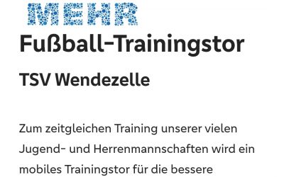 Crowdfunding-Projekt „Fußball-Trainingstor“